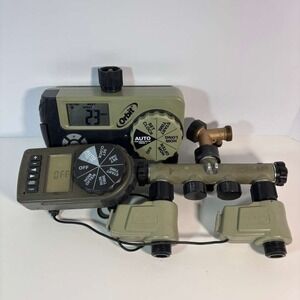 Orbit 56905 Yard Watering System & 56082 3-Outlet Irrigation Faucet Digital Time